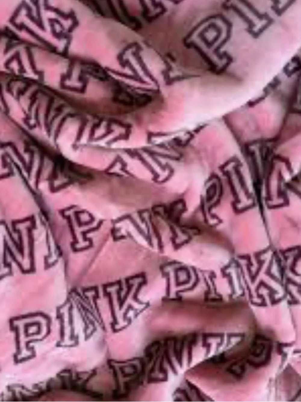 Victoria's Secret PINK Pink Sherpa Plush Blanket Pink Logo